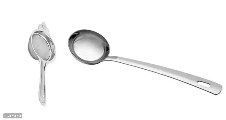 Ss Tea - Ss Chamcha_Stainless Steel_Strainers And Sieves Pack Of 2