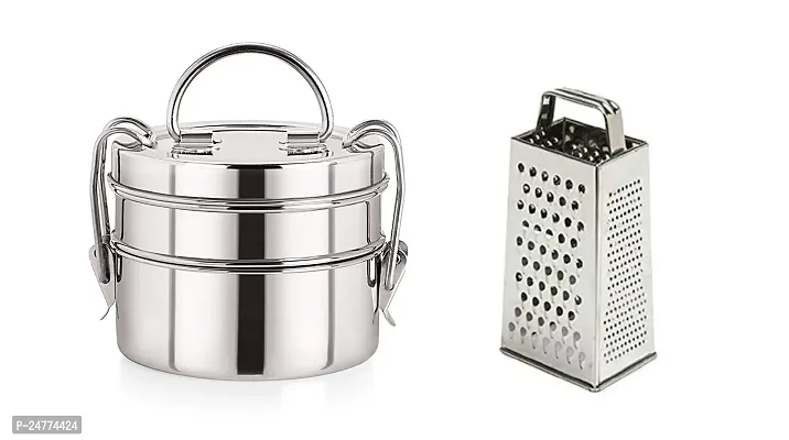 Ss Lunch Box - Ss 5 In 1 Grater_Stainless Steel_Baking Tools And Accessories Pack Of 2