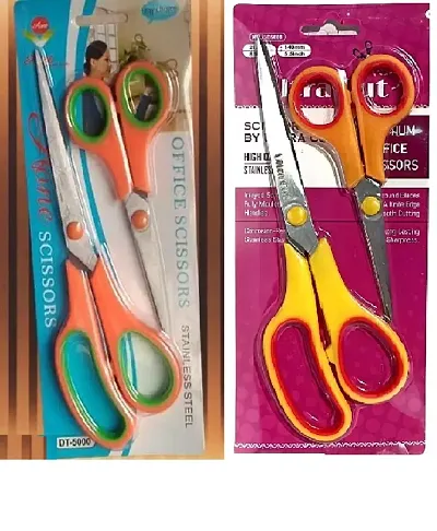 2 PC Sharp Scissors 8 Stainless Steel Cushion Grip Handle Office School Crafts