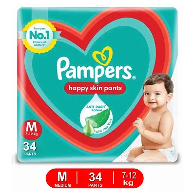 Pampers Pant Diapers Medium 34 - M - Buy 34 Pampers Pant Diapers