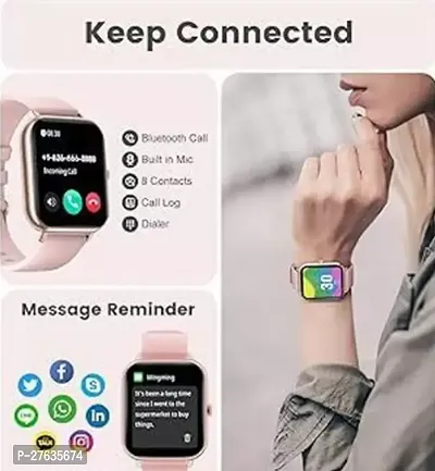 T500 Smart Watch Fitpro 8 Series blutooth Calling Support for Women, Girl, Adult and Fitness Tracker, Heart Oxygen Monitor Smartwatch(Pink Colour)1-thumb3