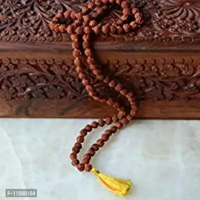 Raviour Lifestyle 5 Mukhi Rudraksha Mala for Pooja (Astrology) for All Rashis for Unisex (108 +1 Beads) Diameter 7mm-thumb4