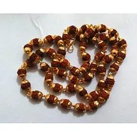 Raviour Lifestyle Rudraksha Golden Cap mala for japa and Rosary wear Energized with Mantra and Fashion wear Also-thumb3