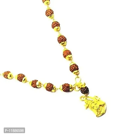 Raviour Lifestyle Lord Shiv Shankar Mahadev Shiv Shakti Rudraksha Pendant with Rudraksha Cap Mala for Shiv Blessings-thumb3