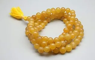 Raviour Lifestyle 108 Beads Agate Hakik Mala for Brihaspati Ma Baglamukhi Japa Mantras (Yellow)-thumb2