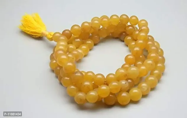 Raviour Lifestyle 108 Beads Agate Hakik Mala for Brihaspati Ma Baglamukhi Japa Mantras (Yellow)-thumb3