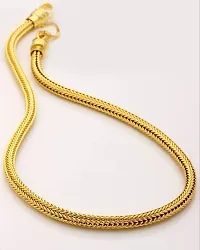 Raviour Lifestyle Plain Chain With Gold Plating Fancy Neck Chain Jewellery Gift For Him, Boy, Men, Father, Brother-thumb2