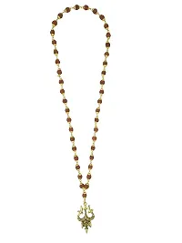 Raviour Lifestyle Mahadev Big Trishul Golden Cap Rudraksh Mala Rudraksha-thumb2