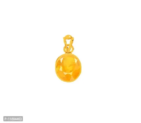 Raviour Lifestyle Yellow Sapphire Pukhraj Gemstone pandant Energized with Proper Mantra for Healing Power-thumb2