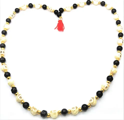 Raviour Lifestyle Skull Mund mala Kapala Narmund Mala Skull Necklace for Kali & Shiv Mahakal Bhairav Jaap for Mahakali Puja Also for Party wear mala