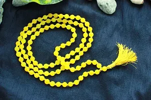 Raviour Lifestyle 108 Beads Agate Hakik Mala for Brihaspati Ma Baglamukhi Japa Mantras (Yellow)-thumb3