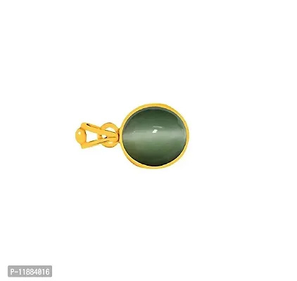 Raviour Lifestyle Green Cat Eye green lehsunia gemstone pendant for astrological benefits-thumb4