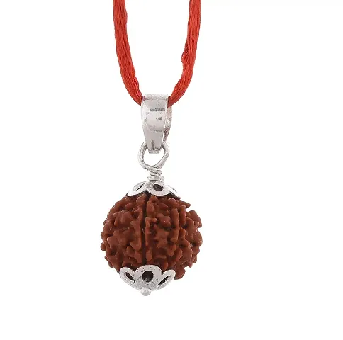 Raviour Lifestyle Mukhi Rudraksha Pendant Six Faced Nepali Rudraksh Bead Pendant & Certified Pendant