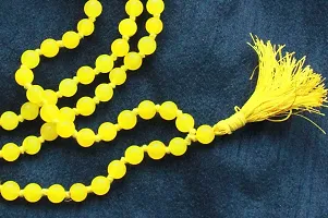 Raviour Lifestyle 108 Beads Agate Hakik Mala for Brihaspati Ma Baglamukhi Japa Mantras (Yellow)-thumb1