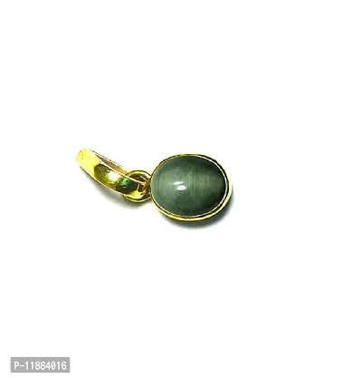 Raviour Lifestyle Green Cat Eye green lehsunia gemstone pendant for astrological benefits-thumb3