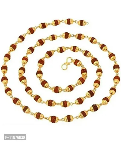 Raviour Lifestyle Rudraksha Designer Wired Mala for japa and Rosary wear energized with mantra and fashion wear also