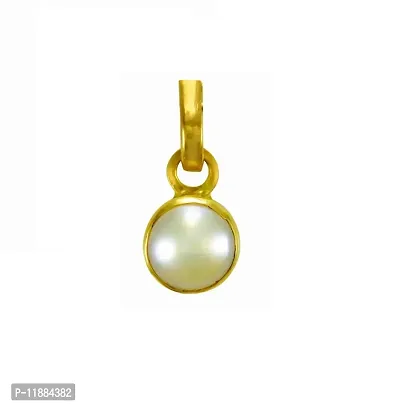 Raviour Lifestyle Pearl Moti 100% Natural Moti Pendant for Astrological Benefit and Fashion Wearing-thumb0