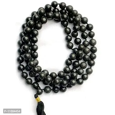 Raviour Lifestyle Black Agate Hakik 108 Beads Buddhist Prayer for Japa Rosary Wearing for Fashion Wear Mala for Astrological Purpose-thumb5