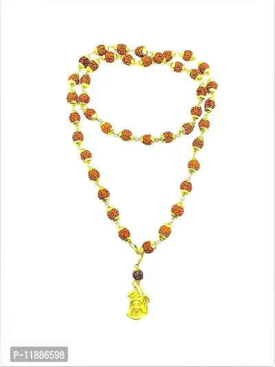 Raviour Lifestyle Lord Shiv Shankar Mahadev Shiv Shakti Rudraksha Pendant with Rudraksha Cap Mala for Shiv Blessings-thumb4