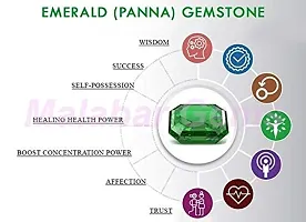 Malabar Gems Emerald Pooja Mala 4mm Lab Certified For Planet Mercury For Men & Women-thumb2