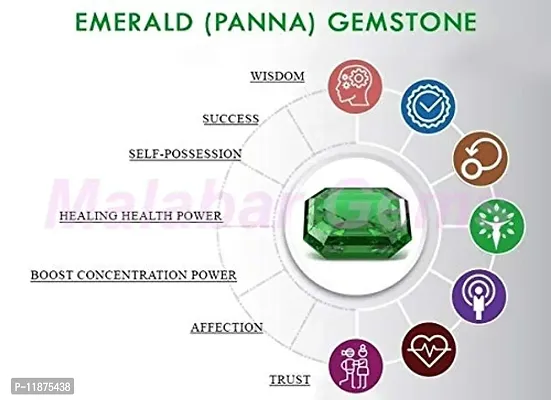 Malabar Gems Emerald Pooja Mala 4mm Lab Certified For Planet Mercury For Men & Women-thumb3