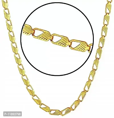 Raviour Lifestyle Gold Plated Designer Chain For Men | Boys Neck Chain | Gold Plated Chain For Boys Accessories-thumb3
