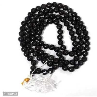 Raviour Lifestyle Black Agate Hakik 108 Beads Buddhist Prayer for Japa Rosary Wearing for Fashion Wear Mala for Astrological Purpose-thumb4
