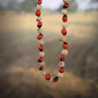 Raviour Lifestyle Red & White Gunja Chirmi Mala for Health Wealth & Fame and for Astrological Purpose-thumb3