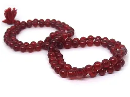 Raviour Lifestyle Natural RED Agate Hakik Japa Mala - Protection Against Bad Evils 108 Beads (8 mm)-thumb2