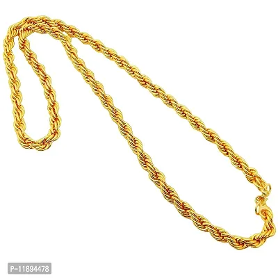 Raviour Lifestyle Gold Chain For Men | Boys Neck Chain | Gold Plated Chain For Boys Accessories-thumb0