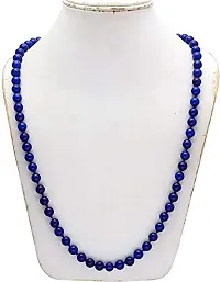 Raviour Lifestyle 100% Natural Blue Hakik Mala Blue Agate Stone Chain Neela Hakik Mala 108+1 Beads for Japa for Men and Women-thumb1