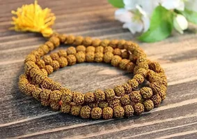 Raviour Lifestyle Mukhi Rudraksha Mala, Certified  Original Five Mukhi Rudraksha Necklace, 108 Mala Beads, Knotted Mala, Handmade Mala, Japa Mala, Yoga  Meditation Mala , Prayer Beads-thumb1