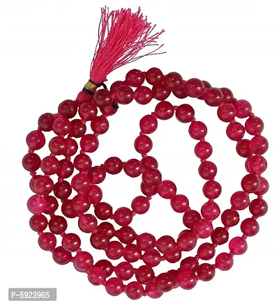 Natural RED Agate Hakik Japa Mala - Protection Against Bad Evils 108 Beads (8 mm)