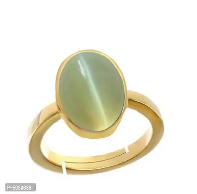Green Cat Eye Lahsuniya 100% Original Gemstone Asthdhatu ring