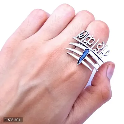 Lord Mahakaal Mahadev Finger Ring Big Traditional Shiva Adjustable Finger Ring For Unisex-thumb0