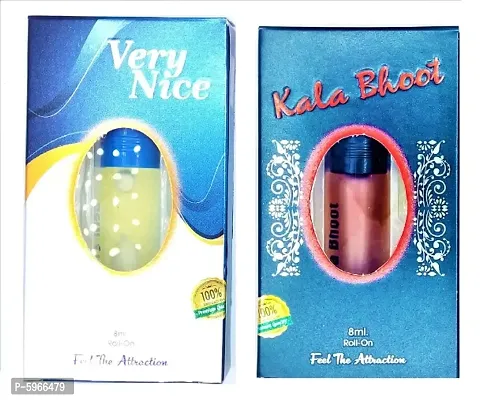 Buy Kala Bhoot Attar and Very Nice Floral Roll on Attar Each 8ml