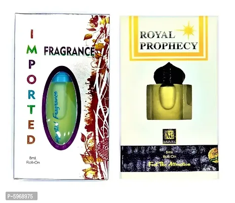 Imported Attar and Royal Prophency Floral Roll on Attar Each 8ml Combo Pack-thumb0