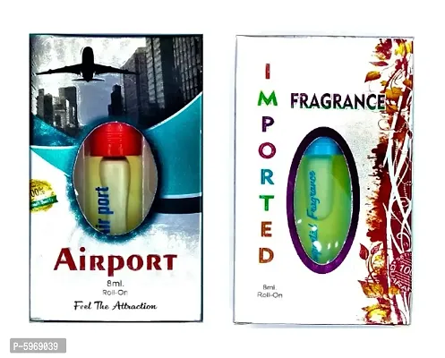 Imported Attar and Airport Floral Roll on Attar Each 8ml Combo Pack