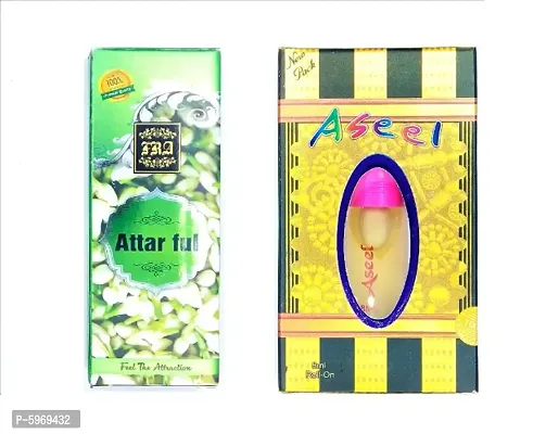 Aseel Attar and Attar Full Floral Roll on Attar Each 8ml Combo Pack