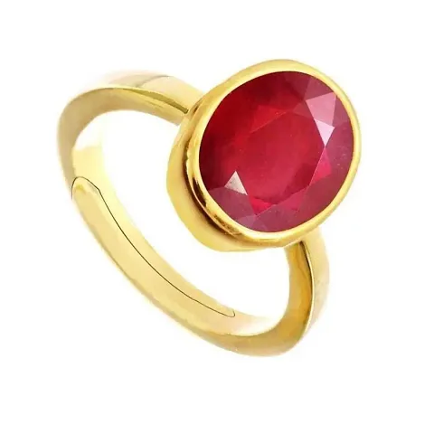 Stylish Brass Ruby Ring For Men