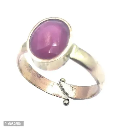 Natural Ruby Manik Gemstone Panchdhatu Ring for Men and Women