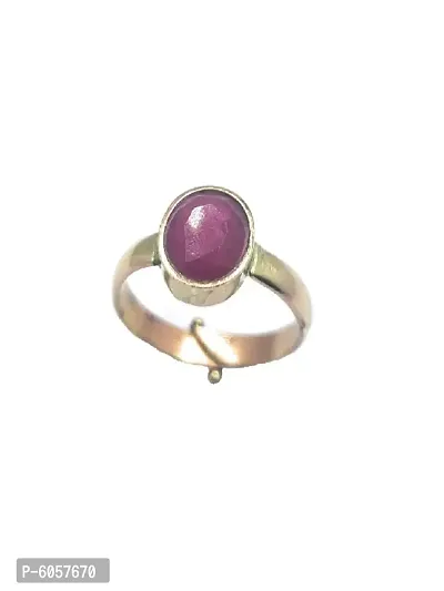 Natural and Original Panchdhatu Ruby Ring Manik Stone Ring for Men and Women