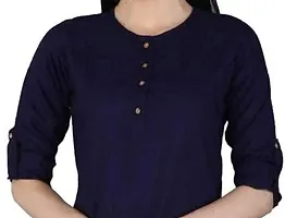 Classic Rayon Solid Tops for Womens-thumb3