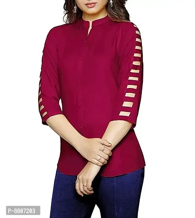 Classic Rayon Solid Top for Womens