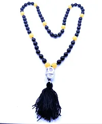 Mund Mala Skull Mala Narmund Mala Shiv Mund Mala Buy Kapal Mala Online 1 Skull Bone Mala Skeleton Mala with Yellow Black Hakik Stone-thumb1