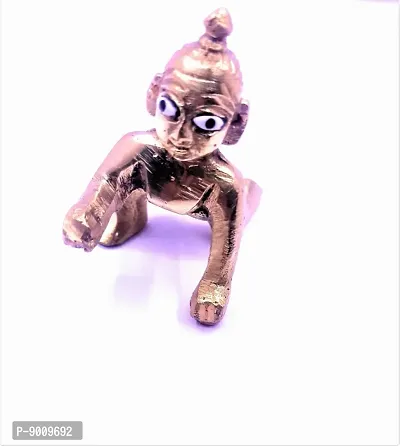 Laddu Gopal Murti Brass Idol Bal Gopal Bal Krishna Thakur Ji Janmashtmi Special For Home Puja-thumb0