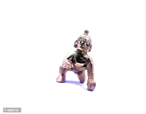 Pure Brass Made Laddu Gopal Ji Idol for Home Temple Little Kanha Murti Special Gift For Someone-thumb2