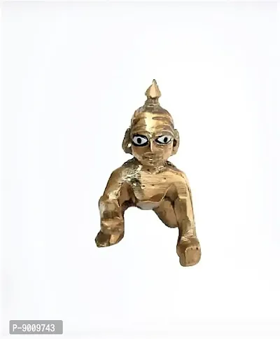 Pure Brass Made Laddu Gopal Ji Idol for Home Temple Little Kanha Murti Special Gift For Someone-thumb4