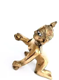 Ashtadhatu Laddu Gopal Brass Murti Gold Plated Bal Krishna Statue Baby Kanha Pital Murti-thumb3