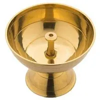 Brass Diya Lotus Shaped Diya For Festive Puja Home Puja-thumb1